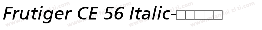 Frutiger CE 56 Italic字体转换